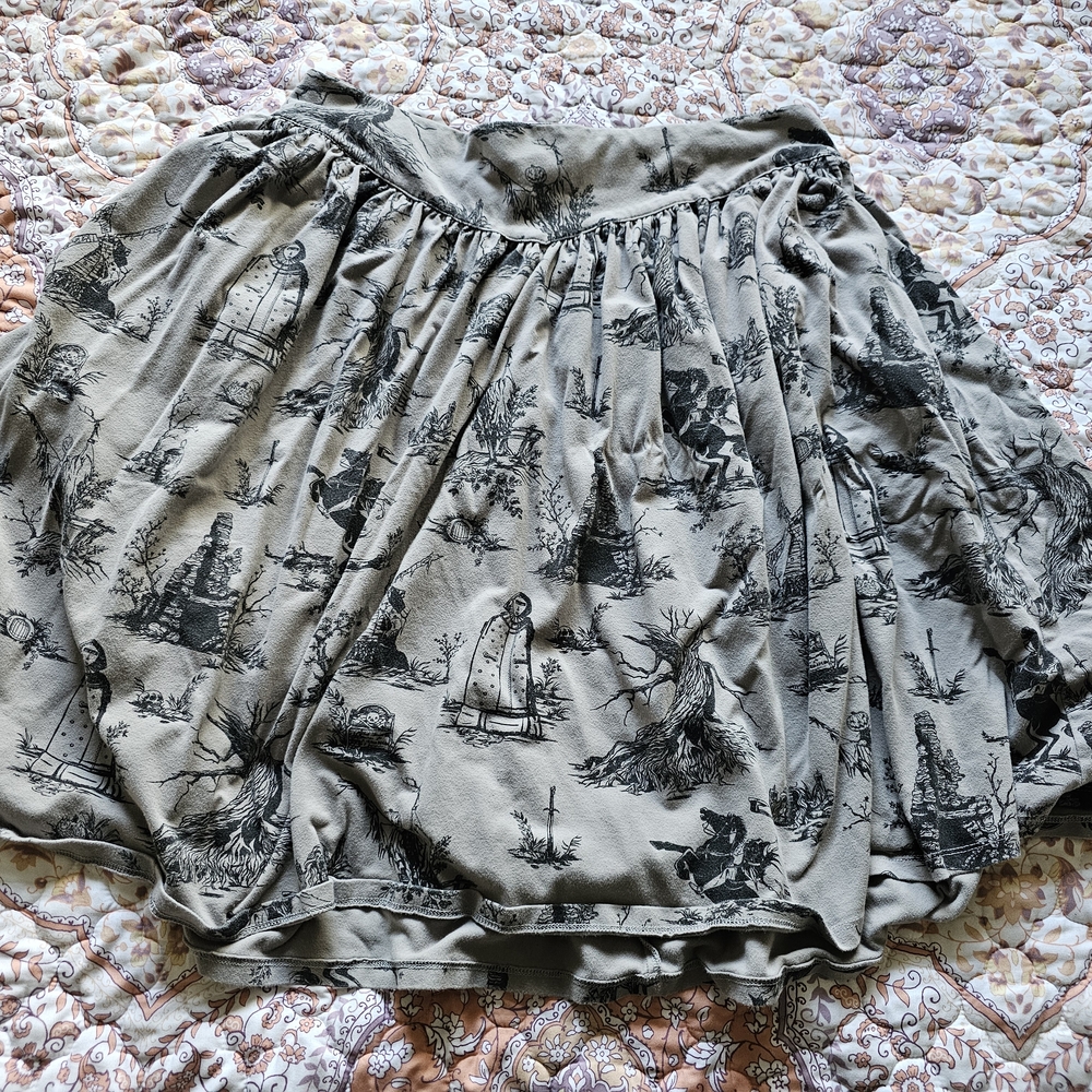 Printed Gray Women's Skirt